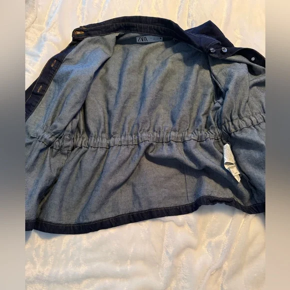 Zara Dark Blue Jean Jacket - Picture 10 of 11